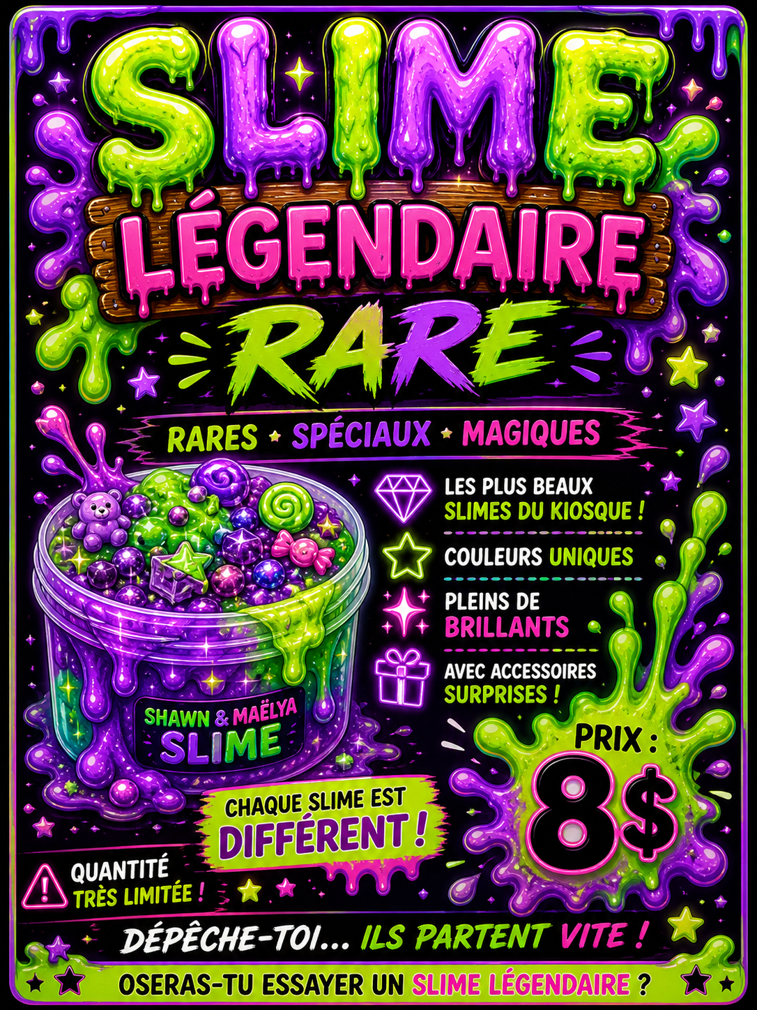 Les Slimes de Shawn & Maëlya 💚🖤