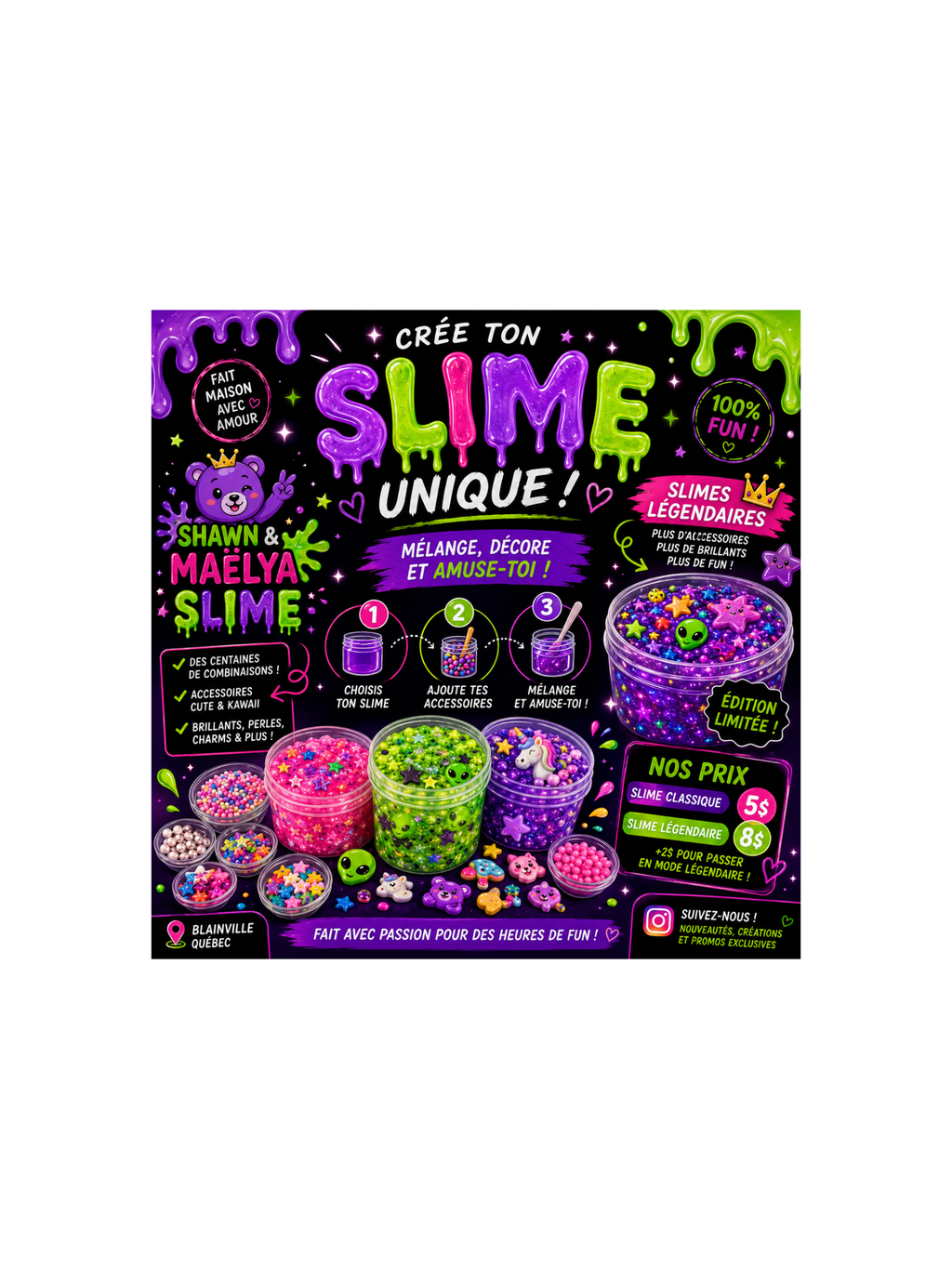Les Slimes de Shawn & Maëlya 💚🖤