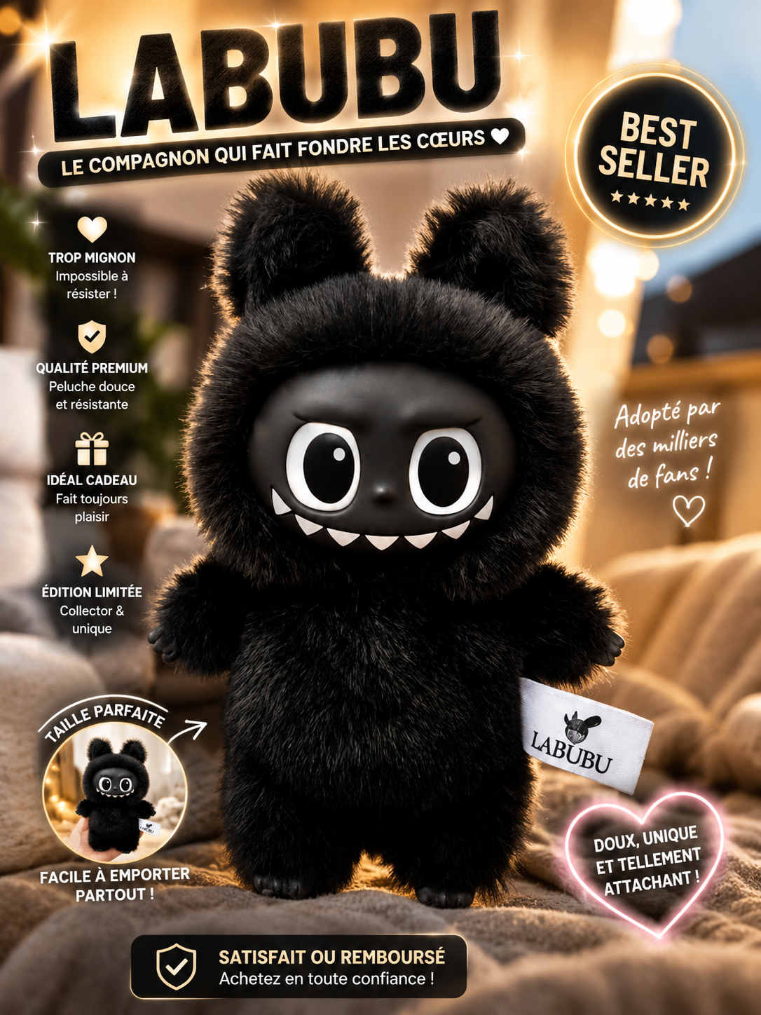 Labubu noir - Édition spécial !