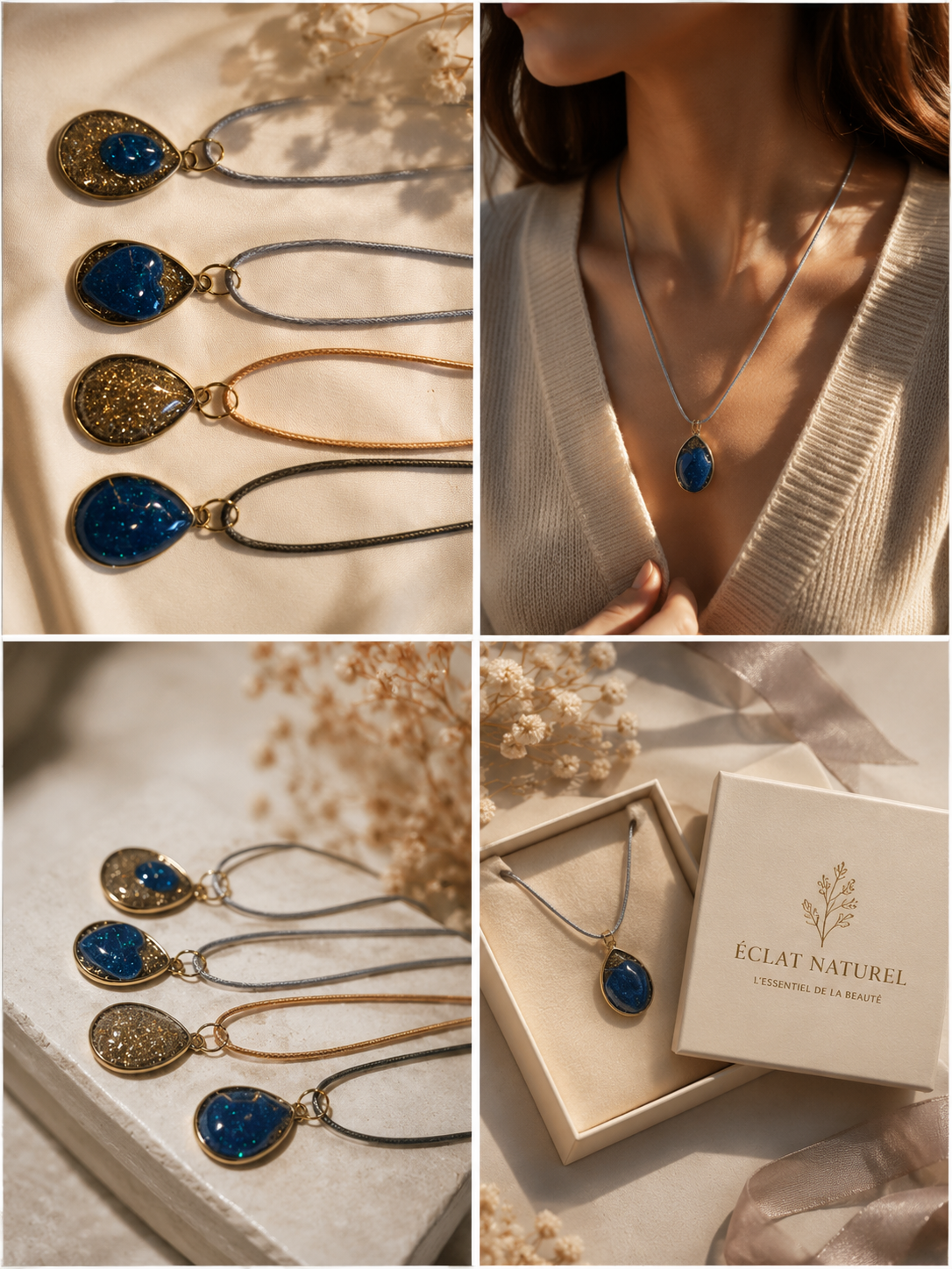 Pendentifs en résine , fait à la main avec amour !